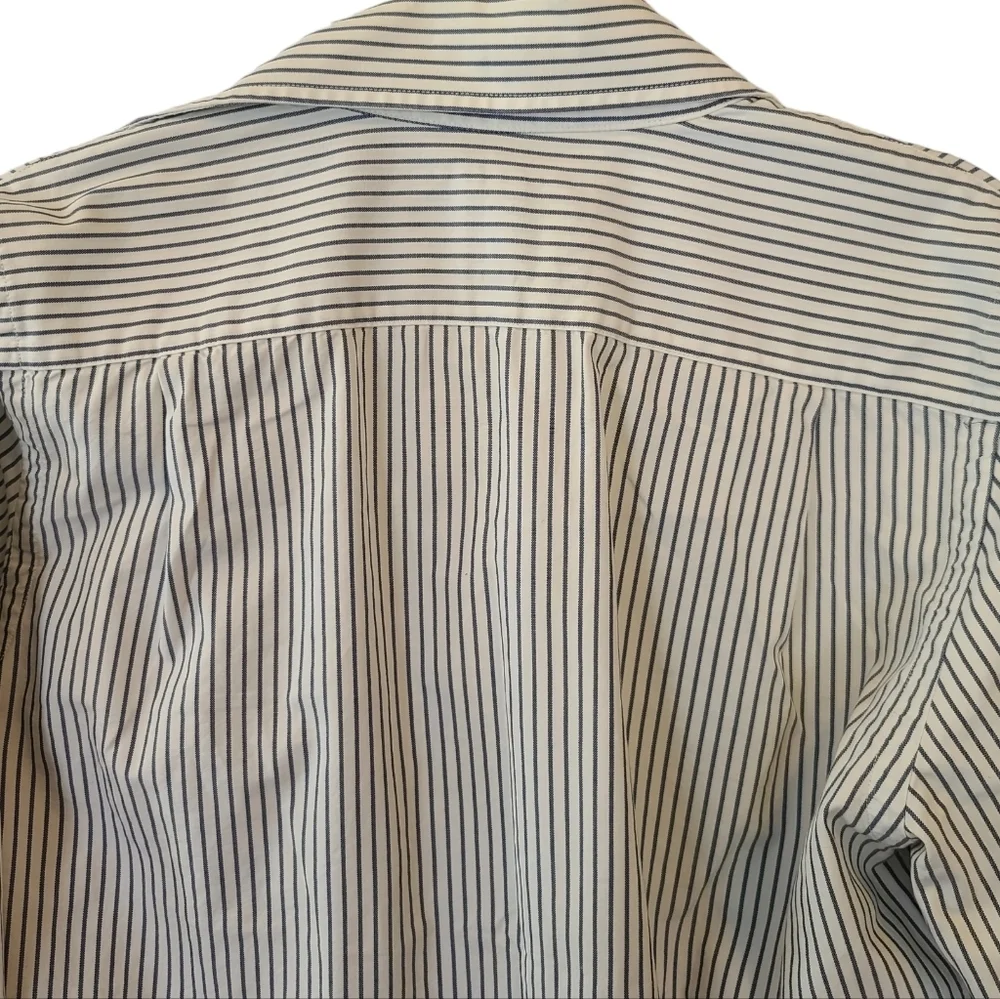 Abercrombie & Fitch Cotton  Button Down Shirt Adult Medium Blue Stripe Mens - Picture 5 of 7